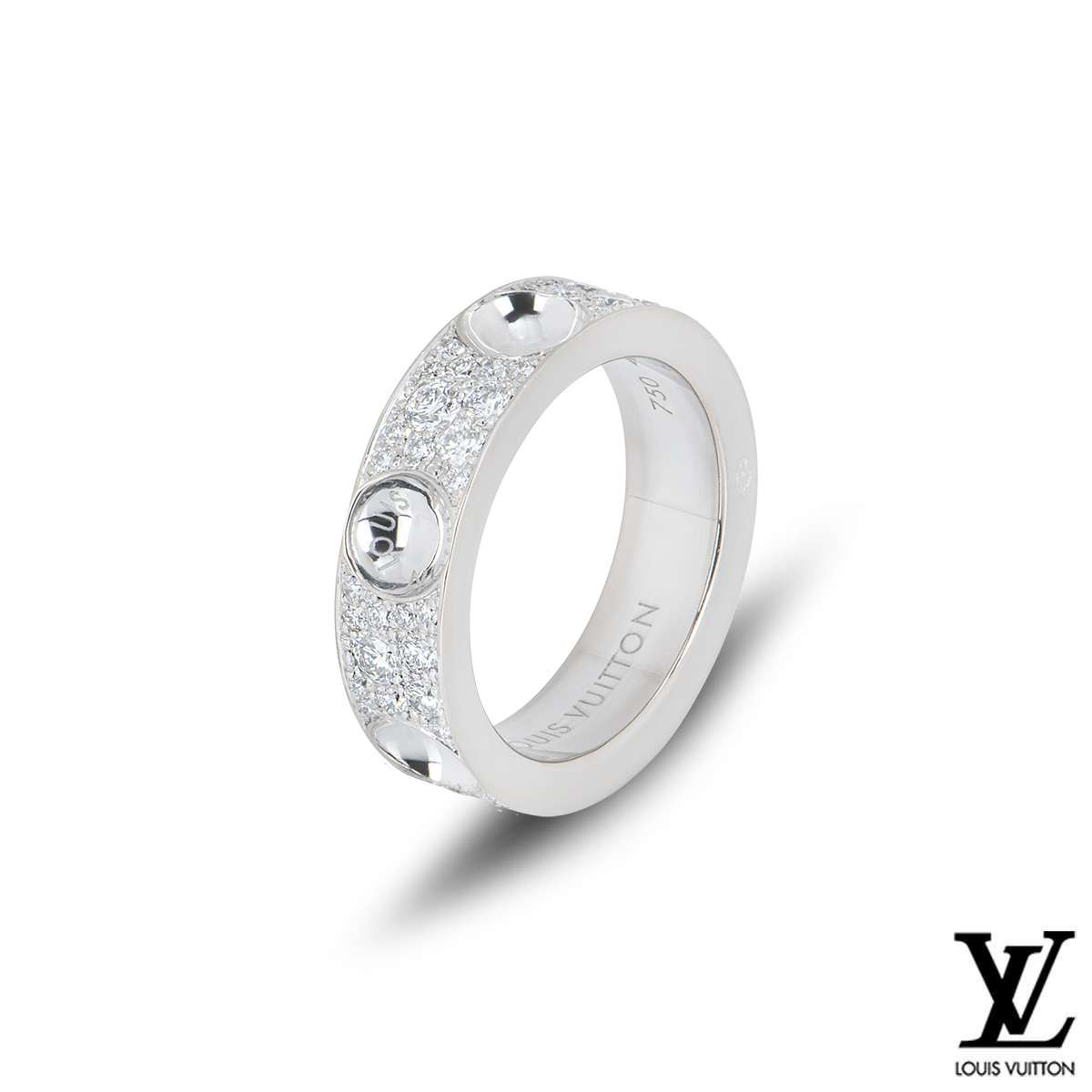 Empreinte Alliance platinum ring with a single diamond, Louis Vuitton